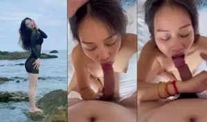 Đi du lịch bú cu bạn trai quay clip dâm vô cùng